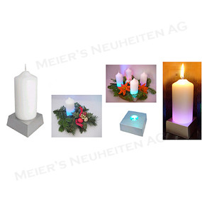 Werbeartikel Kerze mit LED-Ständer